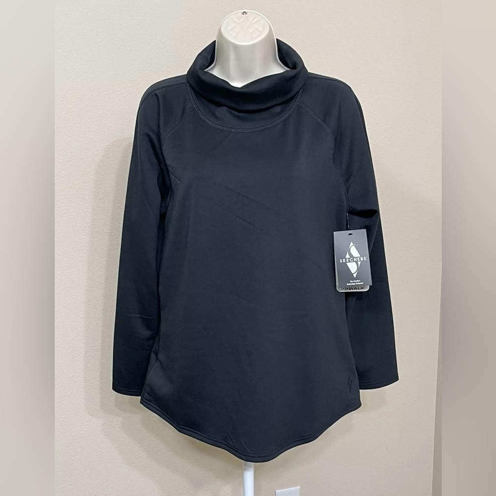 Skechers GoWalk Women’s Black High Neck Long Sleeve Comfort Pullover Sweater s M
